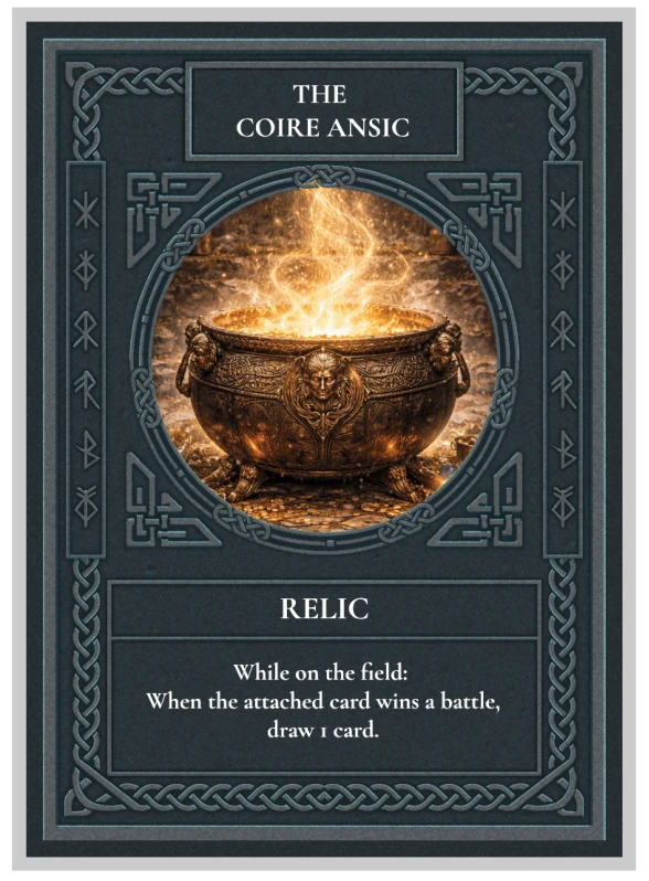 The printed Coire Ansic Celtic Clash card
